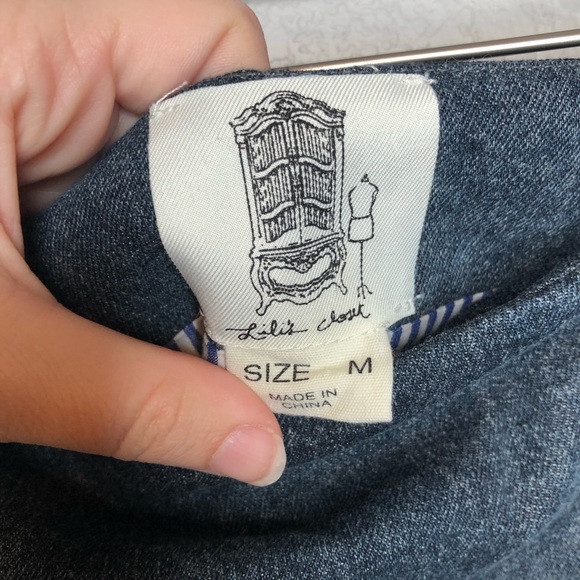 Anthropologie Lili’s Closet Patchwork Denim Skirt - Picture 5 of 6